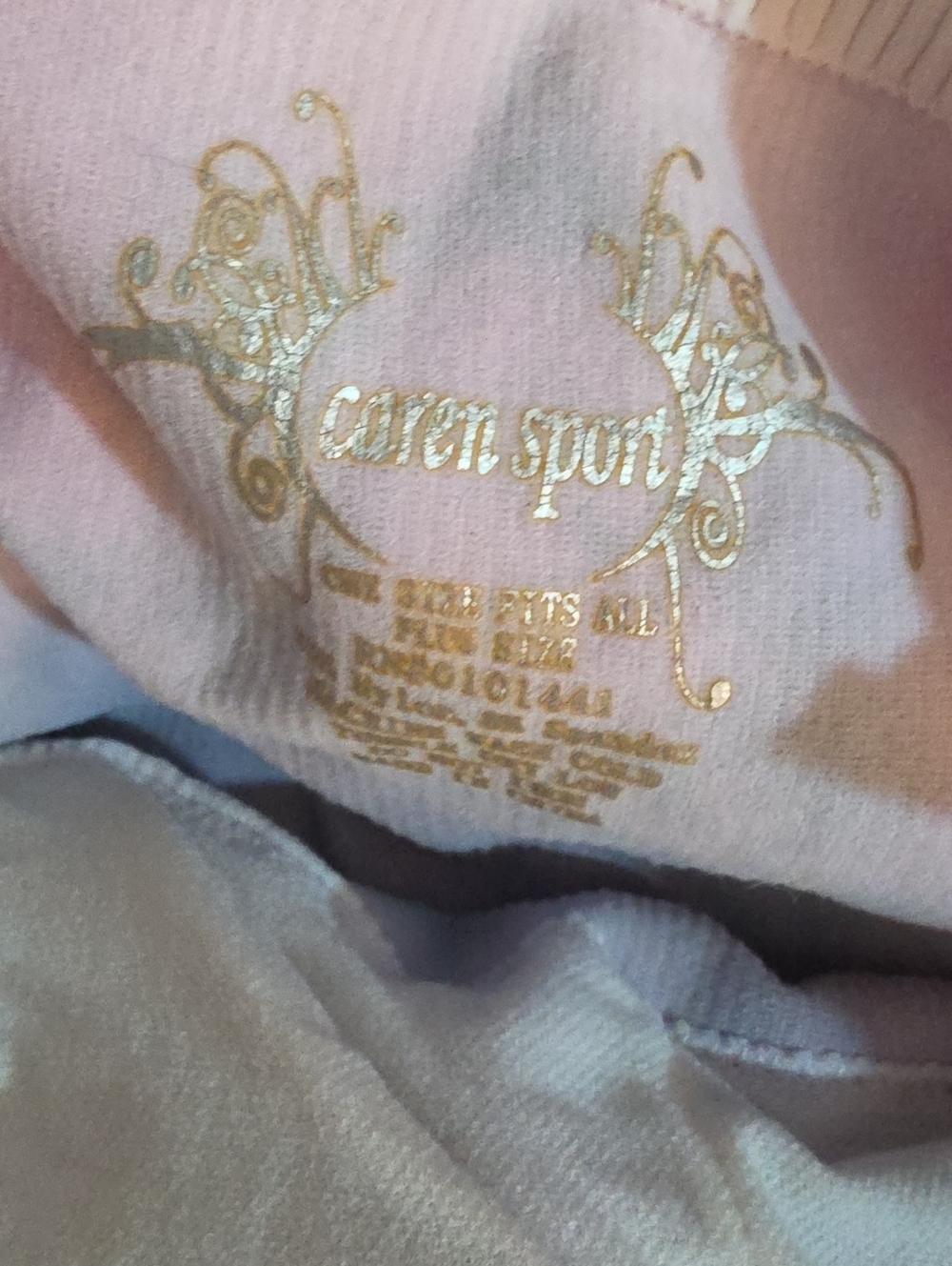Caren sport Top with Gold Logo Stons Lined Bra Osfm Plus